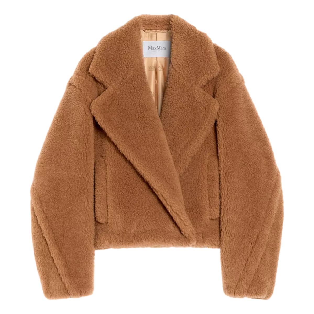 Maxmara cropped teddy bear icon coat in camel – Villa Arte