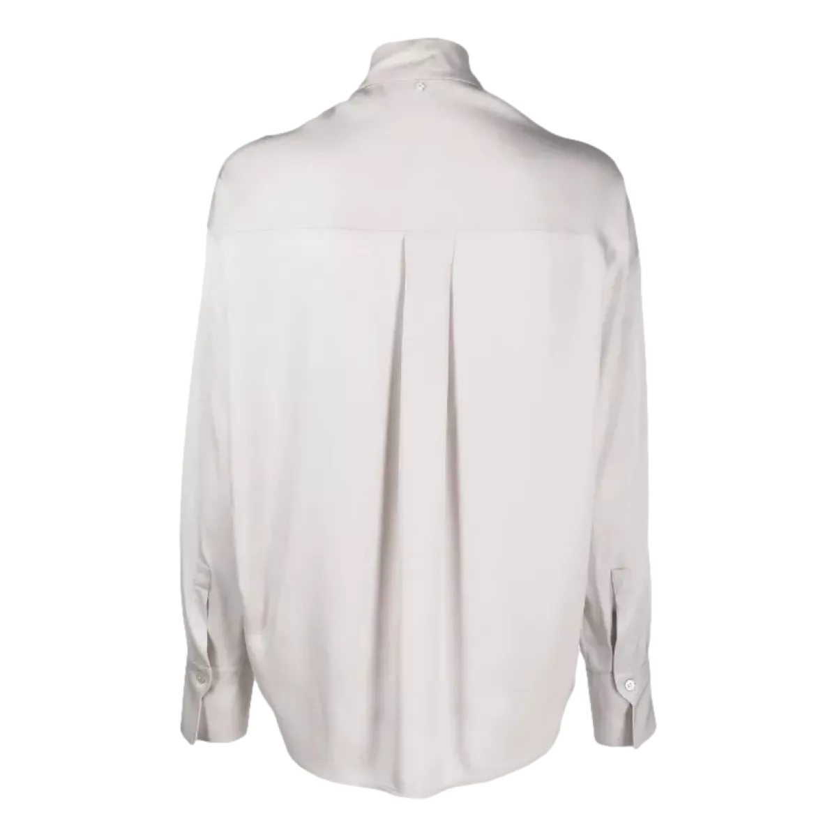 LORENA ANTONIAZZI Lorena Antoniazzi Luna Satin Blouse - Silver Grey