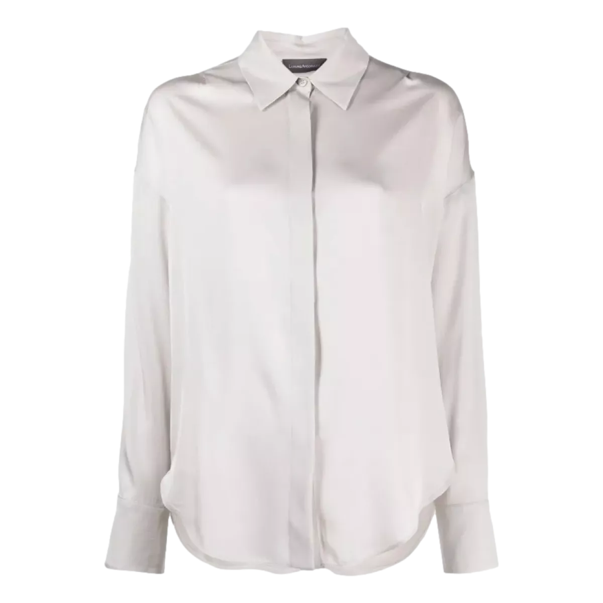 LORENA ANTONIAZZI Lorena Antoniazzi Luna Satin Blouse - Silver Grey