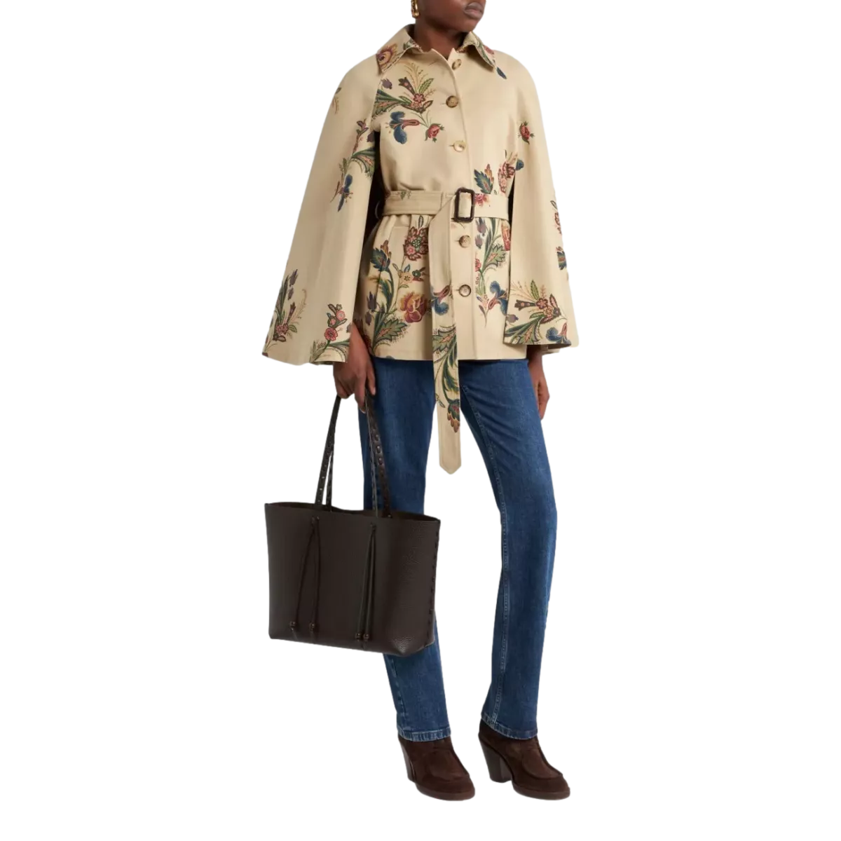 ETRO Etro Floral Cotton Cape - Beige