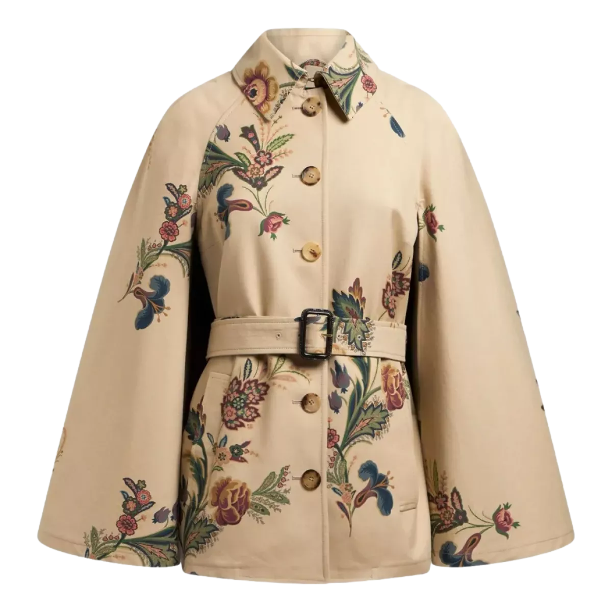 ETRO Etro Floral Cotton Cape - Beige