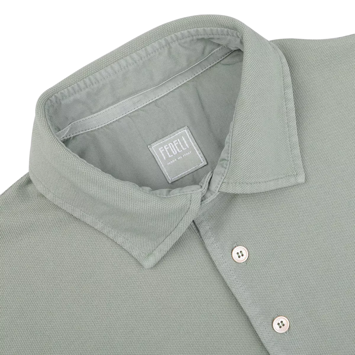 FEDELI Fedeli Polo Piquet Superlight Cotton - Sea Green