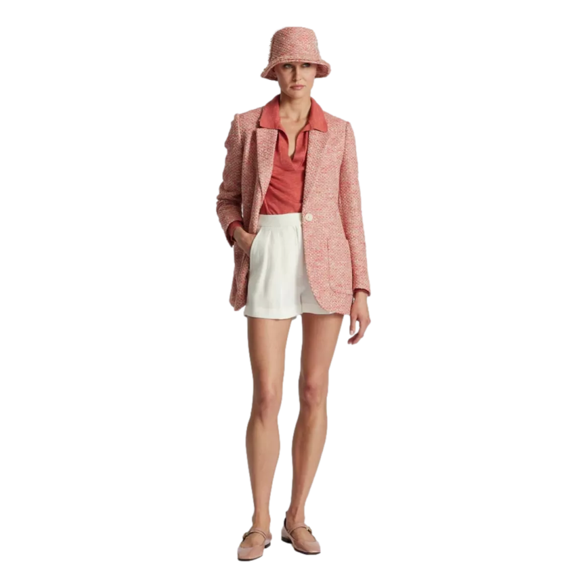 LORENA ANTONIAZZI Lorena Antoniazzi tweed blazer red