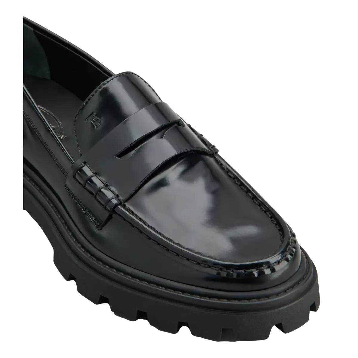 TODS Tod's Leather Loafers Preppy Style Black
