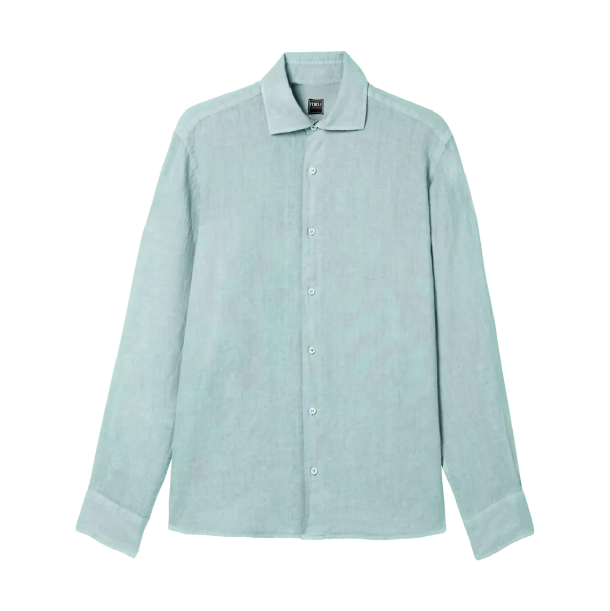 FEDELI Fedeli Linen Shirt Nick - Aqua Blue