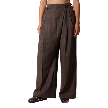 GANNI Ganni Rain Drum Pantalon - Donkerbruin