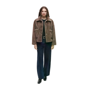 ARMA Arma Jas Faje Faux Mink- Taupe