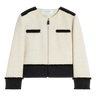 MAXMARA MaxMara Pagaia Cropped Blazer - Ecru/Black