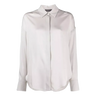 LORENA ANTONIAZZI Lorena Antoniazzi Luna Satin Blouse - Silver Grey