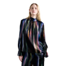 PAUL SMITH Paul Smith Satin Blouse - Black Multicolour