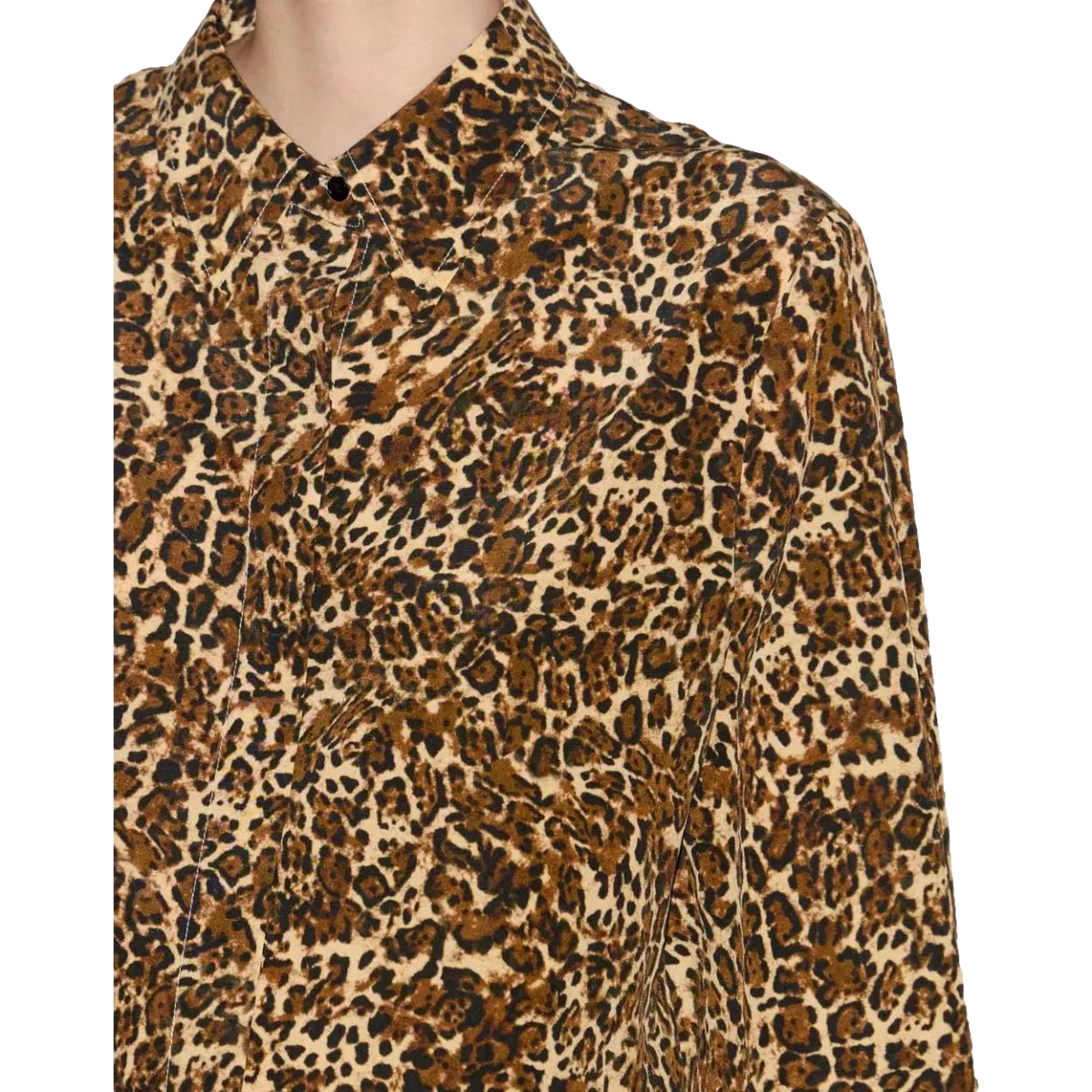 ISABEL MARANT Isabel Marant Teysa flowing shirt in printed silk leopard