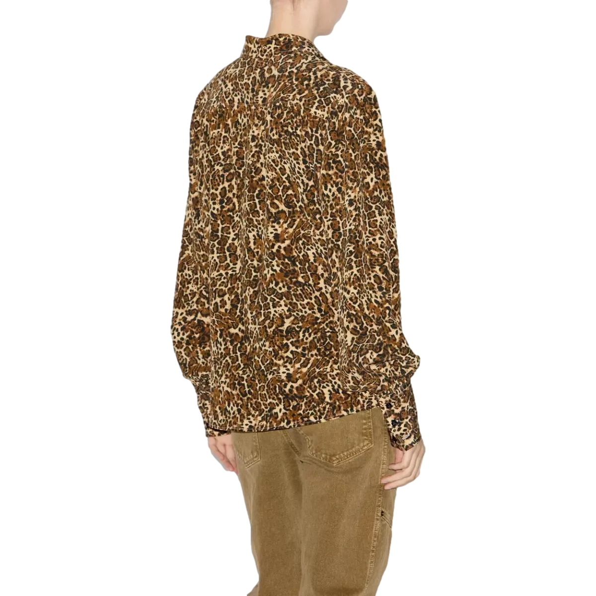 ISABEL MARANT Isabel Marant Teysa flowing shirt in printed silk leopard