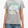 GANNI Ganni Grijs T-Shirt Paloma T-Shirt Korte Mouw - Sisera Laren
