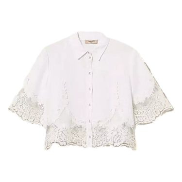 TWINSET Twinset Linnen Blouse Wit - Sisera Laren
