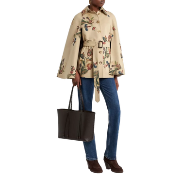 ETRO Etro Floral Cotton Cape - Beige
