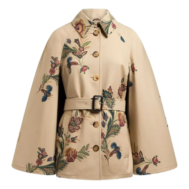 ETRO Etro Floral Cotton Cape - Beige
