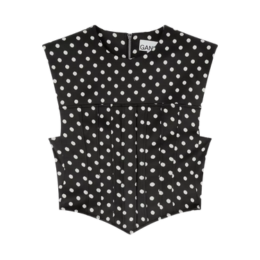 GANNI Ganni Top Met Stippen Zwart - Match Laren
