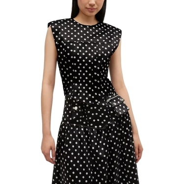 GANNI Ganni Top Met Stippen Zwart - Match Laren