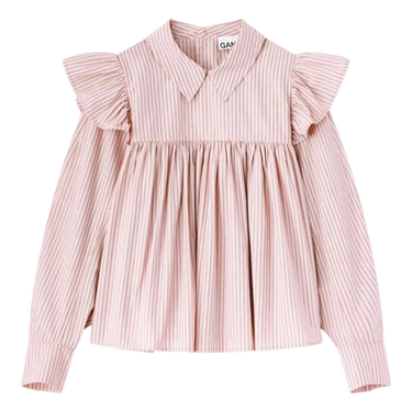 GANNI Ganni Top Lichtgroze Gestreept - Sisera Laren