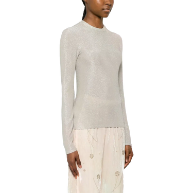 FORTE_FORTE Forte Forte Moon Glitter Top Zilver - Sisera Laren