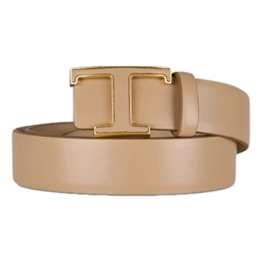 TODS Tods Belt With Signature 'T' - Khaki