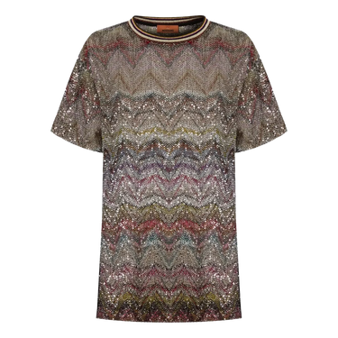 MISSONI Missoni Zig Zag Sequinned Top - Multicolour