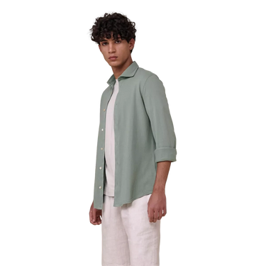 FEDELI Fedeli Shirt Steve Piquet Organic Cotton - Dark Blue