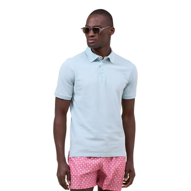 FEDELI Fedeli Piquet Polo - Light Blue