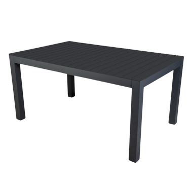 Borek Midori low dining tafel dark grey/ alu