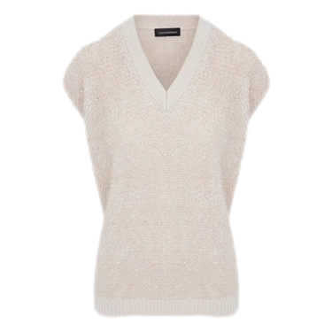 LORENA ANTONIAZZI Lorena Antoniazzi Cashmere Vest With Wool Effect - Beige