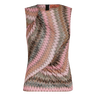 MISSONI Missoni Sleeveless Top In Zigzag Rose Combi