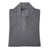 FEDELI Fedeli Cashmere Half Zip Pullover in Grey