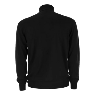 FEDELI Fedeli Wool Half Zip Sweater Black