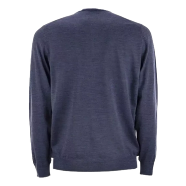 FEDELI Fedeli Wool Half Zip Sweater Navy Blue