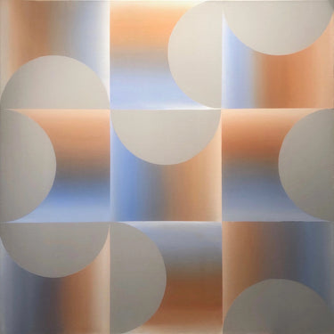 Painting "Blue Geometry" | Jacqueline Wouters