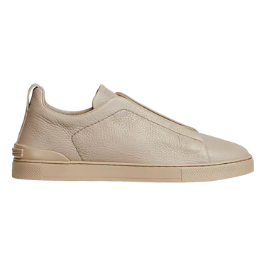 ZEGNA Zegna Beige Deerskin Triple Stitch™ Sneakers