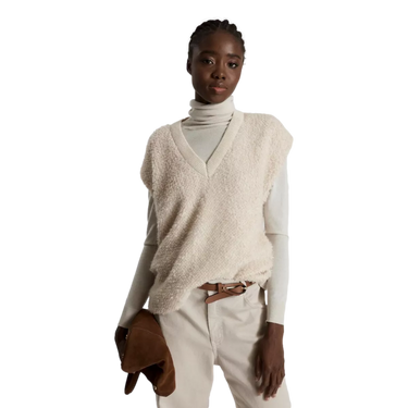 LORENA ANTONIAZZI Lorena Antoniazzi Cashmere Vest With Wool Effect - Beige