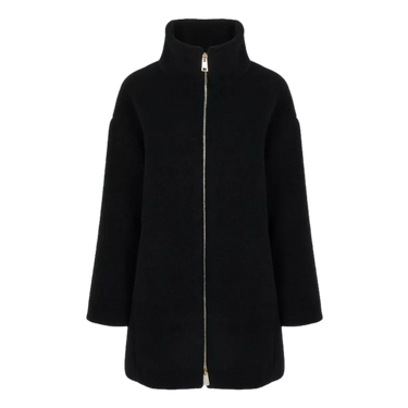 LORENA ANTONIAZZI Lorena Antoniazzi Wool Teddy Parka Black