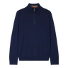 PAUL SMITH Paul Smith Merino Wool Zipper Sweater - Dark Blue
