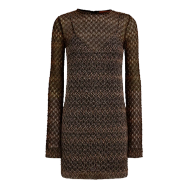 MISSONI Missoni Lace Mini Dress Black Combi