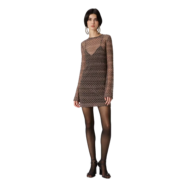 MISSONI Missoni Lace Mini Dress Black Combi