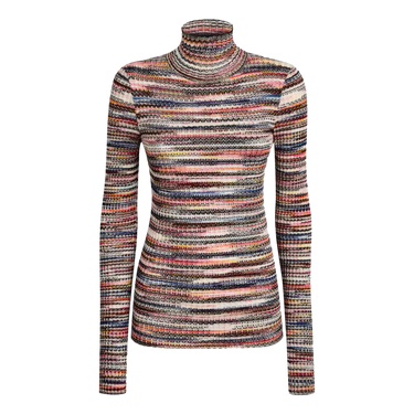 MISSONI Missoni Viscose Wool Turtleneck Brown Combi