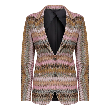 MISSONI Missoni lamé chevron viscose knit blazer