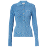 GANNI Ganni Polo Blauw Gemêleerd - Sisera Laren