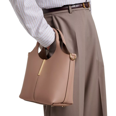 TODS Tods Tote Shopping Bag - Taupe