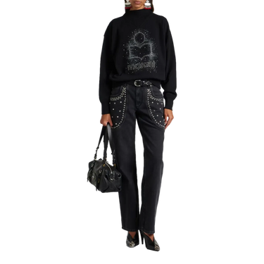 ISABEL MARANT Isabel Marant Silka Broek Met Studs - Antraciet
