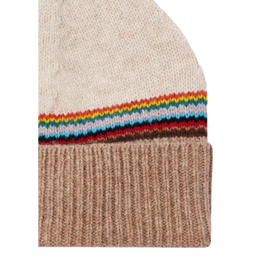 PAUL SMITH Paul Smith Beanie Signature Stripe Lambswool Sand