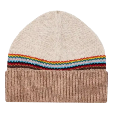 PAUL SMITH Paul Smith Beanie Signature Stripe Lambswool Sand