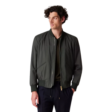 PAUL SMITH Paul Smith Dark Green Wool Bomber Jacket