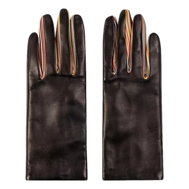 PAUL SMITH Paul Smith Gloves Leather Signature Stripe Black